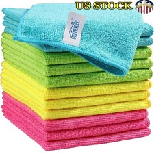 Microfiber Cleaning Cloths Reusable Absorbent Streak-Free Home Auto Detail New