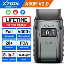 USED XTOOL A30M V2.0 Bluetooth OBD2 Diagnostic Scanner Bidirectional Code Reader