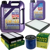 Mann Inspektionspaket 6L Liqui Moly 5W-40 FüR Suzuki Grand Vitara I 1.6 4X4 2.0