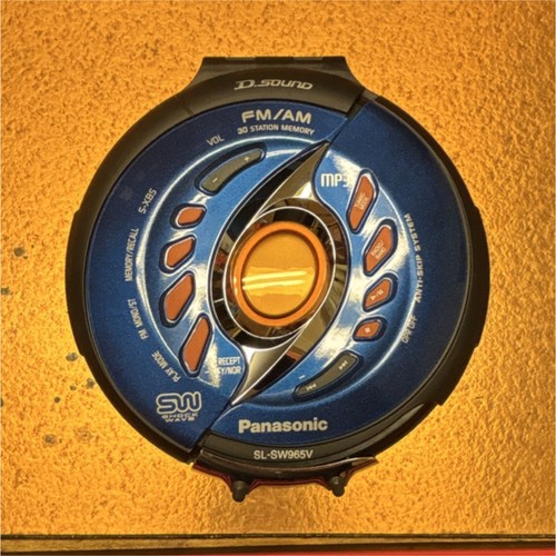 Panasonic SL-SW965V Shockwave CD Player Blue FM/AM MP3 30 Station Memory