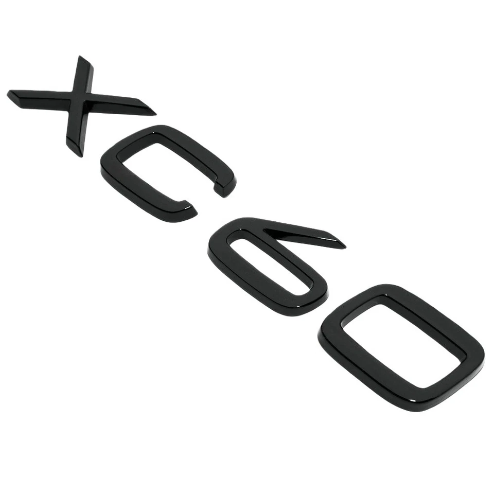 For Volvo XC60 Rear Liftgate Letter Badge Nameplate Emblem Sport Gloss Black - Изображение 4 из 4