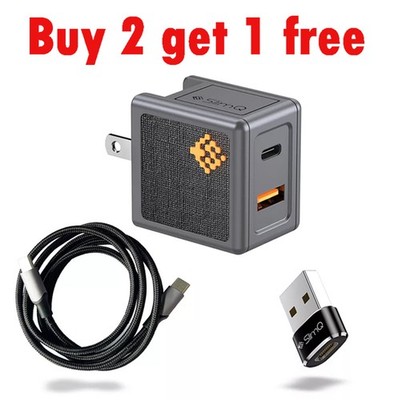 SlimQ 30W USB-C Fast Charger Adapter, Foldable PD Wall Charger Block PD QC 3.0