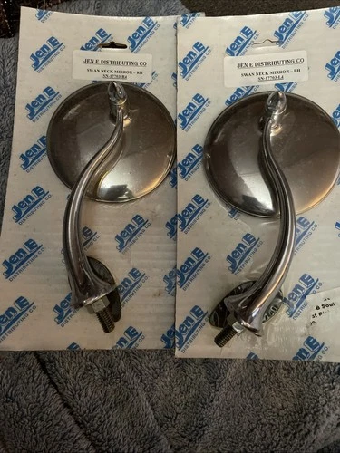 Set Of 2 Swan Neck Mirrors Custom Car Street Rod Hot Rod NEW