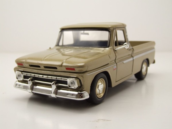 Chevrolet C-10 Fleetside Pick Up 1966 Gold Modellauto 1:24 Motormax-image