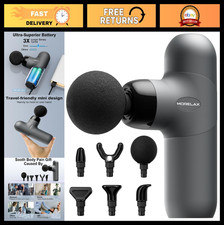Compact Mini Massage Gun - Percussion Muscle Massager for Pain Relief, 6 Heads,