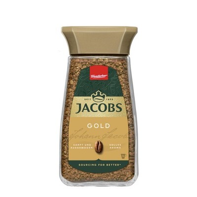 Jacobs Gold löslicher Bohnenkaffee, Instant Kaffee, 100 g im 100 g (1er Pack)