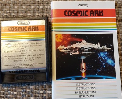 Atari 2600 Retro Spiel COSMIC ARK plus Originanleitung REDUZIERT !!!