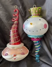 Giant Outdoor Christmas Ornaments Santa & Snowman Head Oversized Members Mark