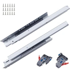 18 inch Undermount Full Extension Drawer Slides, with 3D Adjustment Clips, So...