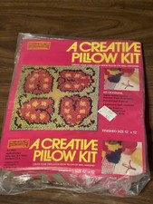 Vintage Latch Hook Pillow Kit Ladybug 12  x12  1974