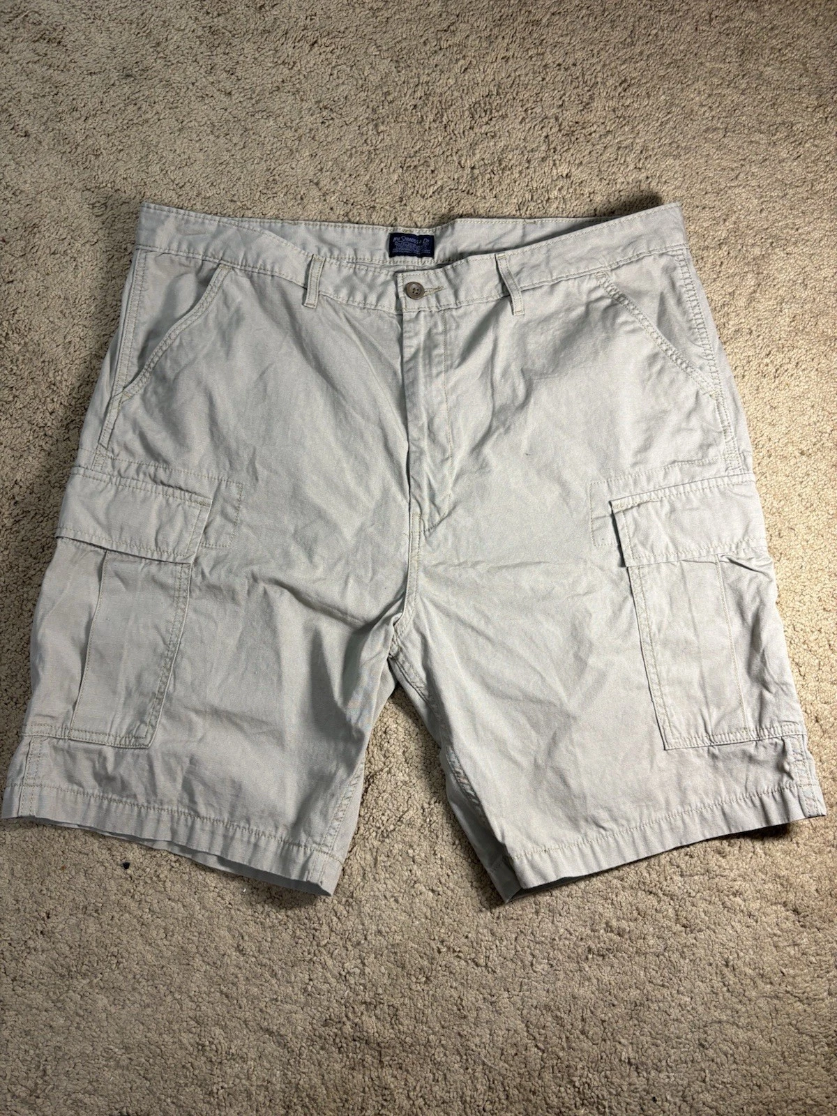 Levis Strauss Carrier Ripstop Cargo Shorts Men 40 Khaki Utility Hiking Fishing