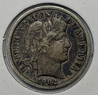 1902 10c Barber Dime  FULL LIBERTY ** XKQKX3299