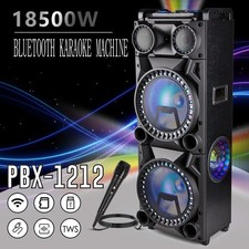 18500W Portable Bluetooth Speaker Sub woofer Heavy Bass Sound System Party  Mic