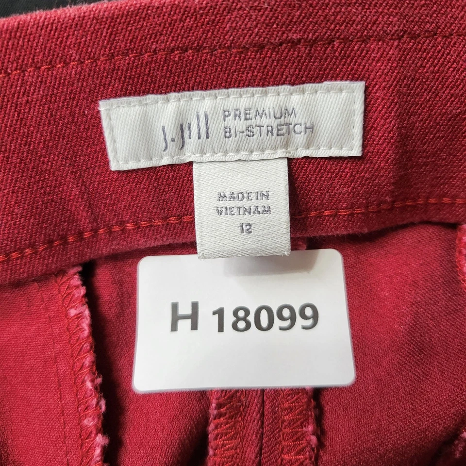 Pantalones de vestir Jill para mujer 12 rojos premium bielásticos entrepierna de 26" Foto 2 de 4