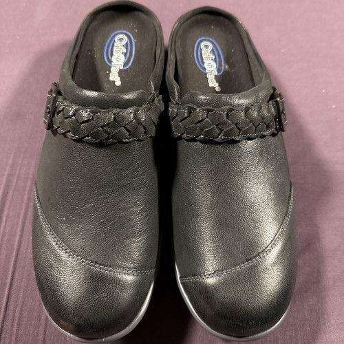 Womens Size 12 B OrthoFeet Irma 72011 Shoes Charcoal Mule Clog Slip-On Stretch - Picture 3 of 6