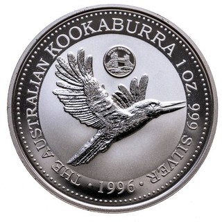Australian Kookaburra 1 Oz 1996 Privy Mark "England/Tower Bridge" Proof MGM