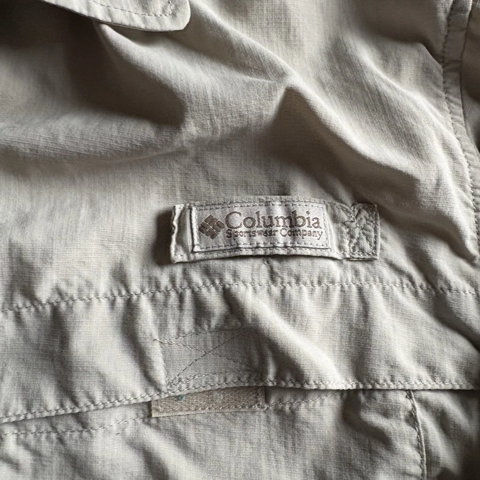 Camisa de pesca Columbia para mujer de manga larga ventilada beige tostado talla grande Foto 2 de 4