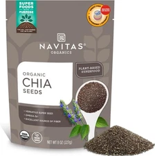 Navitas Organics Chia Seeds –  (8oz. Bag, 8 Servings)