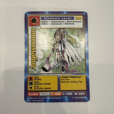 Angewomon BO-16 Digimon Card 2000 Bandai Series 1 Unlimited NM Digi-Battle