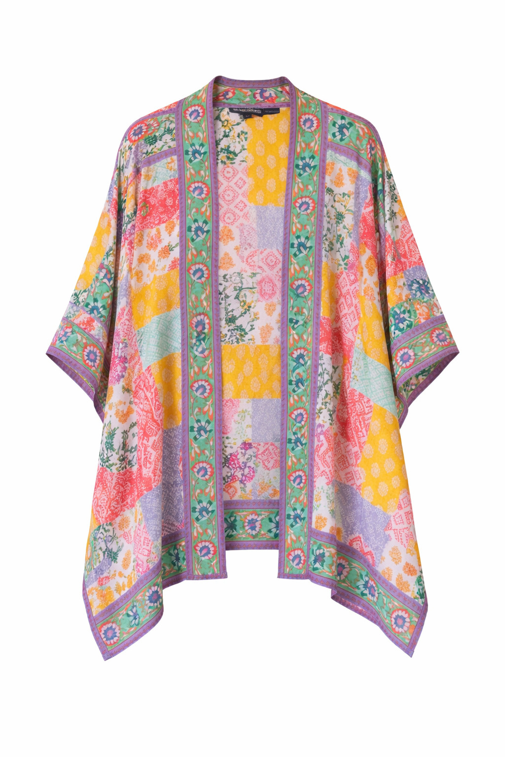 Artisan Patchwork Boho Kimono Jacket Open Front O… - image 2