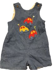 Boys Sz 4T Vintage 90s Kelly  s Kids 100 Cotton Car Jean Shortall Preschool Y2k