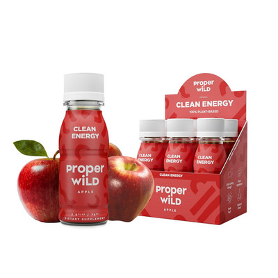 Proper Wild Vegan Energy Shots, with L-Theanine, and Organic Caffeine, Clean Pla