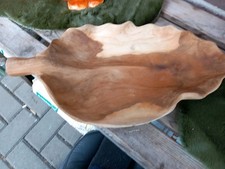 Teakholz Obstschale Neu Geschenk Deko Tisch