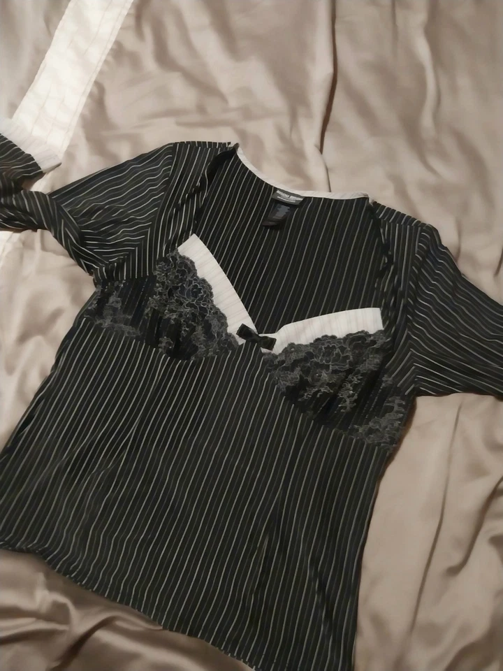 Bisou Bisou Intimates Top Large Babydoll Goth Whimsigoth Dark Fairy Shirt Grunge - Image 3 of 4