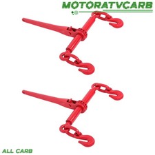 ALL-CARB 2× 5/16"-3/8" Chain Load Binder Ratchet 5400lbs WLL Chain Hook Tie Down