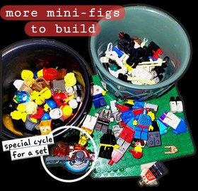 LEGO Bulk Parts Lot 11,571 pcs w/ Minifigures Multicolor Plastic Box