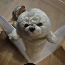 Russ Yomiko White Seal Plush Stuffed Animal 12in Vintage 2005 MPN 7784