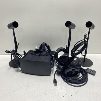 Oculus Rift Virtual Reality (VR) Headset Bundle For PC - Black UNTESTED 
