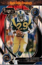 2024 Panini Select Eric Dickerson #255 Black & Red Prizm Shock Los Angeles Rams