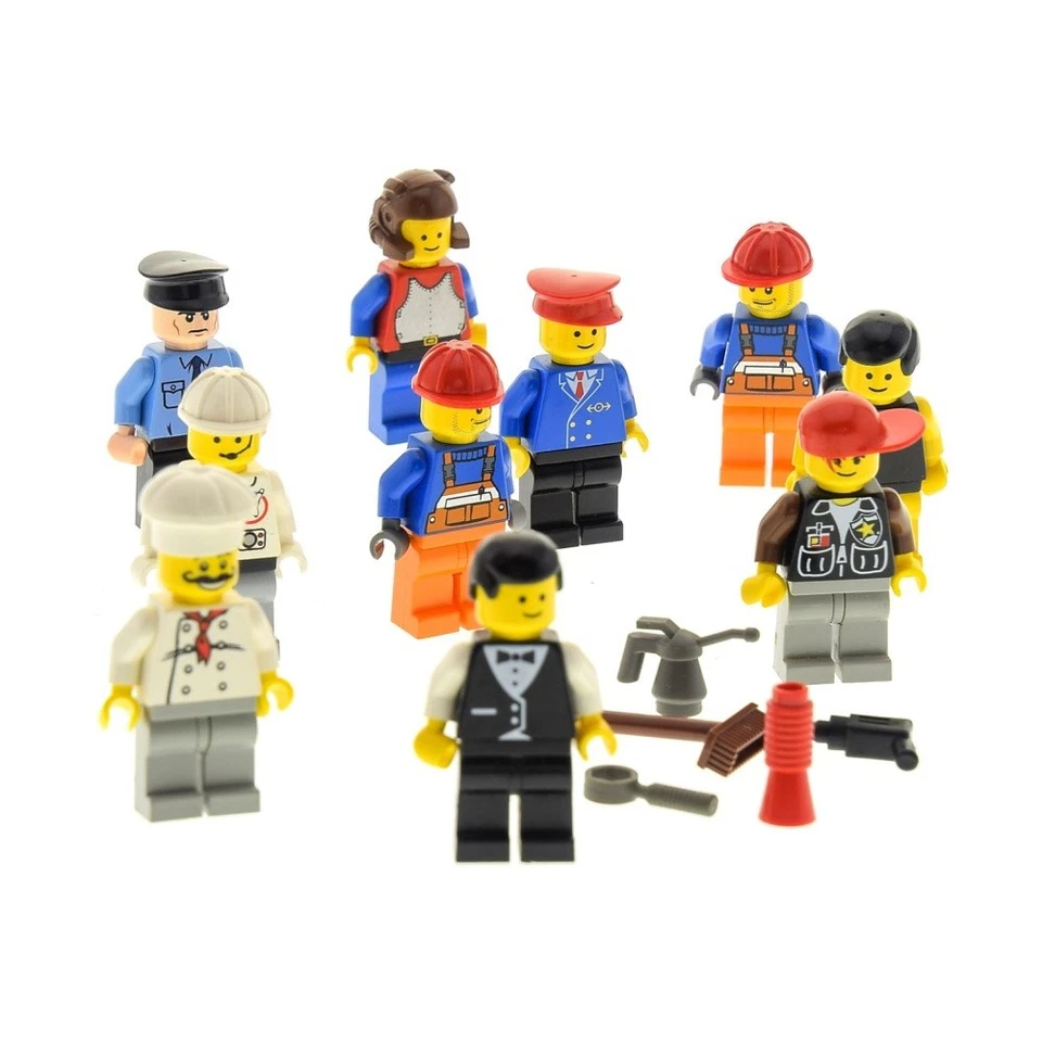 10x Lego Minifiguren City Mann Frau Zubehör z.B.: Haare Mütze Helm Cap gemischt - Bild 3 von 4