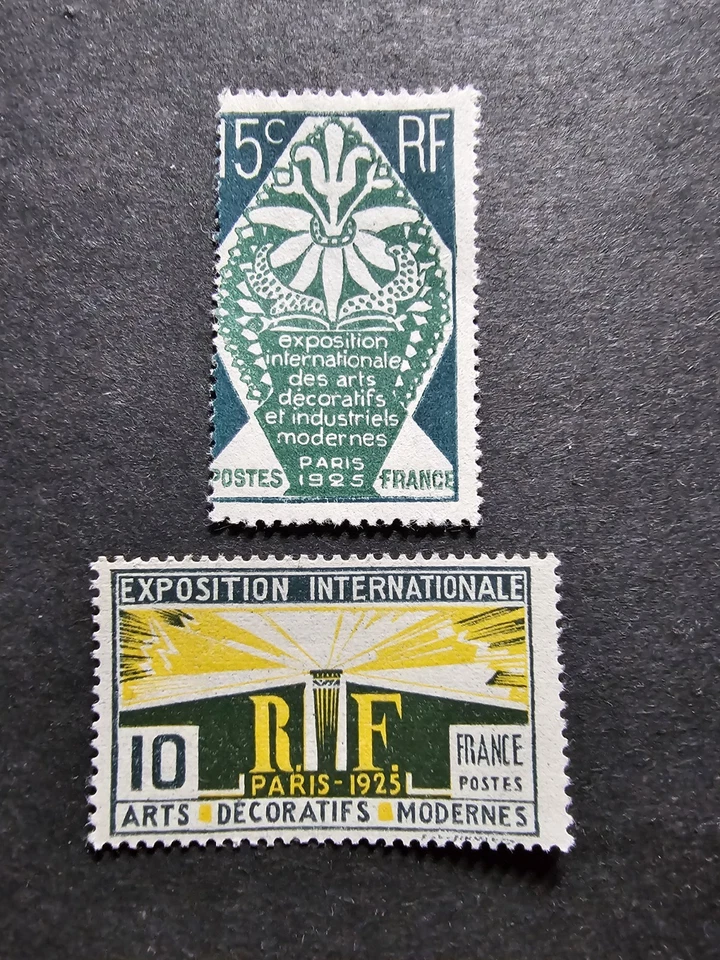 FRANCE TIMBRE EXPOSITION DES ARTS DÉCORATIFS N°210/211 NEUF ** LUXE MNH 1924 - Photo 1/1