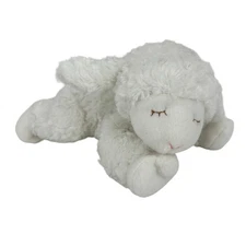 Baby Gund Winky Lamb Rattle Plush White Sleepy Eyes Sheep Lovey Stuffed 9 Inch