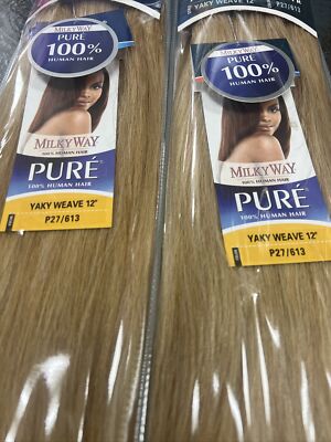 12 Inch Human Hair Weave Yaky Texture Pack of 2 JANET COLLECTION™: New Yaky 100% Human Hair – Beauty Depot O  main image 2