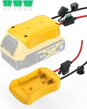 Power Wheel Adapter for Dewalt 20V Battery with Fuse  Wire terminals DIY USA