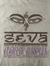 VTG 1999 Jackson Browne Eagles Free Tibet Mockneck T-Shirt Y2K Folk Rock