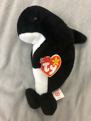  WAVES THE WHALE W/ ECHO NAME TAGS (ERROR) & PVC PELLETS 1996 RARE