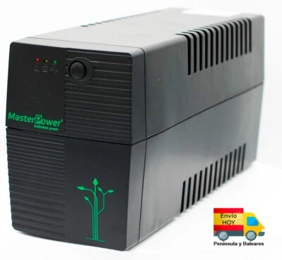 MASTER UPS SAI PROTECCION ORDENADOR PARA PC MONITOR SOBRECARGA 650VA 2 SCHUKO 220V
