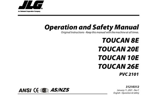 JLG Toucan Vertical Lifts OWNERS PARTS SERVICE Manuals Schematics - MANY MODELS - Picture 68 of 247
