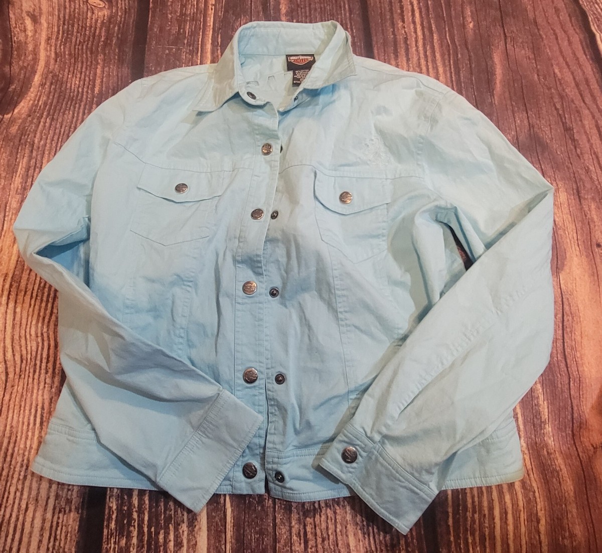 harley davidson womens dress shirts harley davidson Womens Button Up Shirt Blue Sz Medium Med