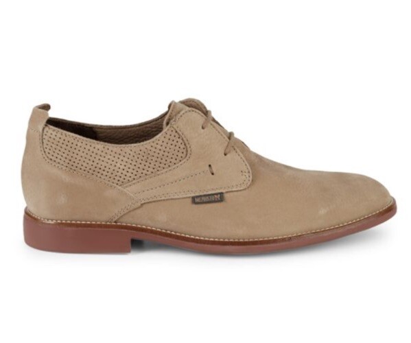 SAOLA Scarpe da derby Mephisto Florian in pelle scamosciata forata marrone USA 8 prezzo al dettaglio $369