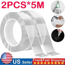2PCS Tape Double Sided Traceless tearable Washable Adhesive Invisible Gel