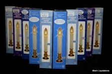 Lot of 10 Candolier 8.8" White Brass Sensor Candle Light Auto ON/OFF Merry Brite