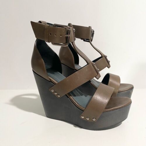 ALL SAINTS Leather Rotchiko Wedge Platform Size 38 - Picture 5 of 12