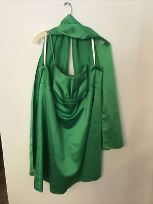 David's Bridal Dress Size 20 Style F14025 Kelly-green, wi/Wrap; Mid-length  | eBay