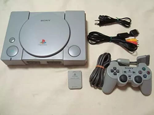 Sony PlayStation 1 PS1 Gray Game Console Full Accessories Japanese Version  F/S