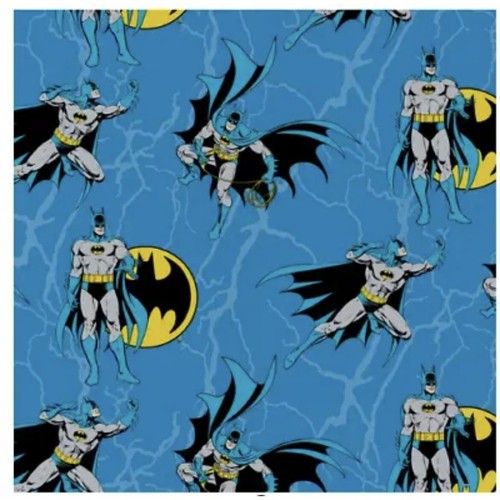 DC COMICS JUSTICE LEAGUE BATMAN LOGO 1 Yard Cut 100% Cotton Fabric 36"x44" WB